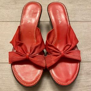 Red Maripé Wedges (size 6.5)